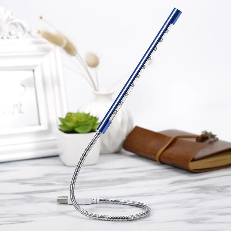 Светодиодная настольная лампа для чтения яркий мягкий гибкий светильник из