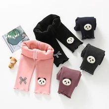 Детские колготки; детские штаны с высокой талией; хлопковые трикотажные брюки с рисунком для мальчиков и девочек; Новинка; повседневные леггинсы для маленьких девочек