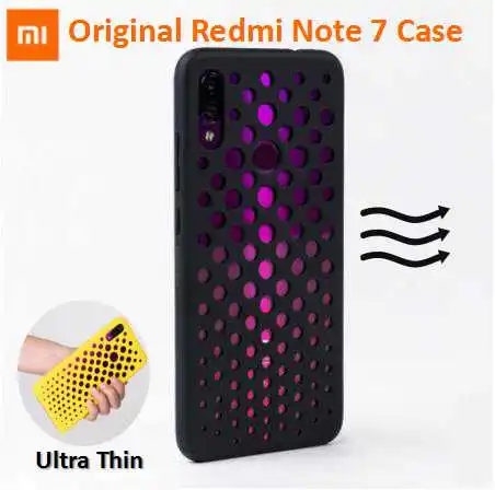 

Original MI Redmi Note 7 Case Larges of Hollow Back Holes for Cooling Ultra Thin light Fashion Cover for Xiaomi Redmi Note7