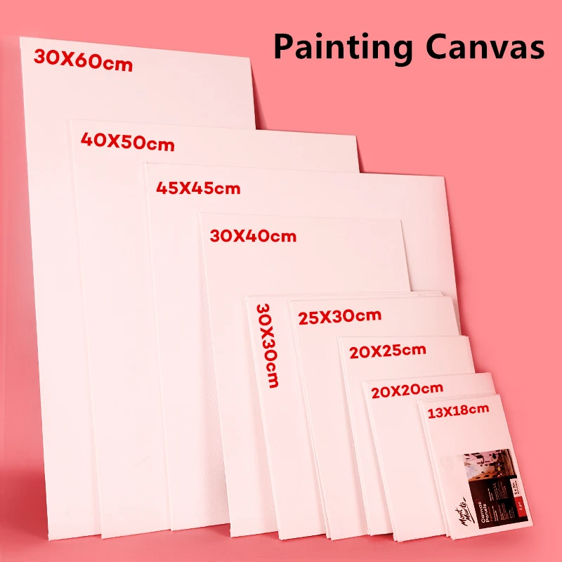 Multiple Sizes White Blank Square Artist Painting Canvas Panel for Oil Painting Acrylic Pigment