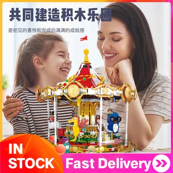 

In stock XingBao 30001 2592 PCS Idea Series Friends Andersen's Fairytales Carousel Model Building Blocks Bricks Education Toys
