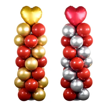

2 Sets Balloon Column Stand Kit Base With PVC Pipe 30pcs Balloon Sticks Rings For Birthday Wedding Christmas Decorations