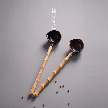 

Very Much Sir Do Bubble Bowl Part Teaspoon Japanese Manual Coarse Bamboo Handle Part Tea Utensils Jindezhen Tea Set Water Spoon