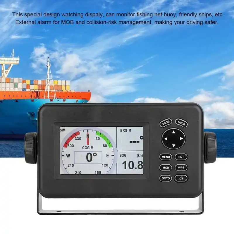 528A Class B AIS Transponder Combo GPS 4.3in Color LCD Marine GPS Navigator Navigation Alarm Locator Built-in