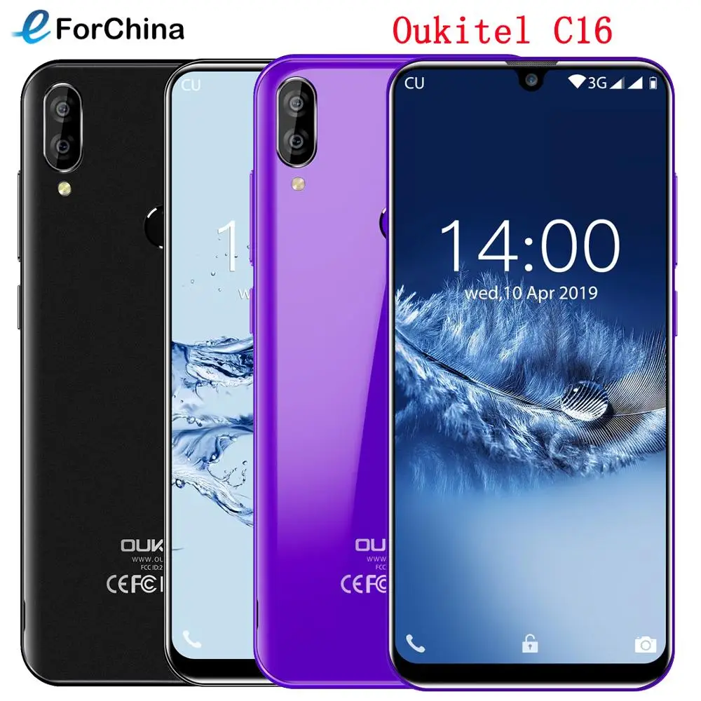 Oukitel C16 Android 9 0 пирог смартфон Лицо ID 5 71 &quot19:9 Капля воды экран 2 Гб ram 16 rom MT6580P