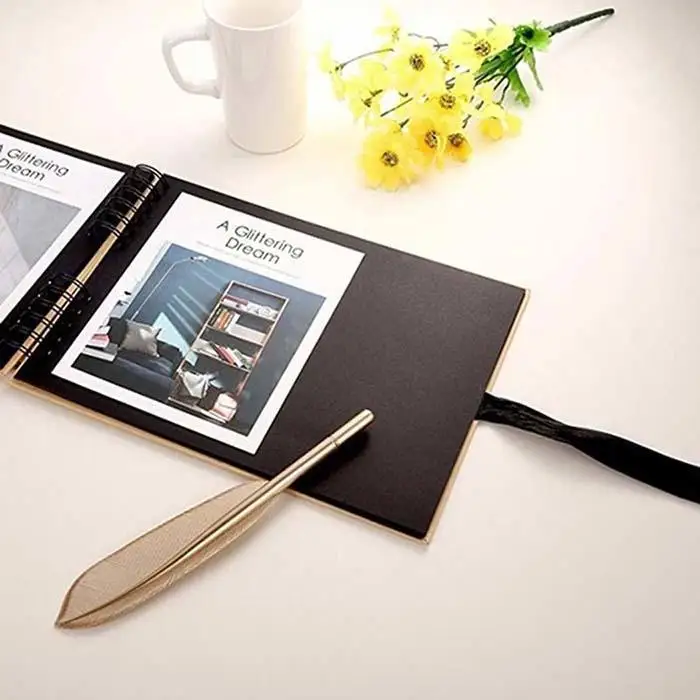 Coiled Bows Tie Lace Up Flipped DIY Indoor Photo Solid Albums As the picture shown