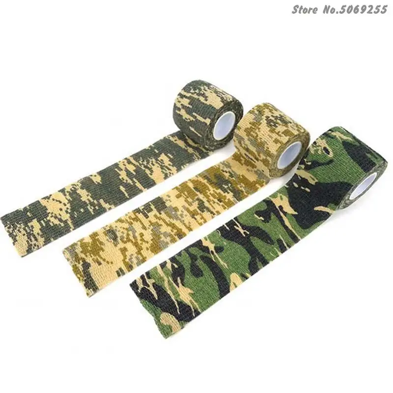

3pcs Outdoor Self adhesive Non woven Camouflage Wrap Rifle Hunting Shooting slingshot Cycling Tape Waterproof Camo Stealth Tape