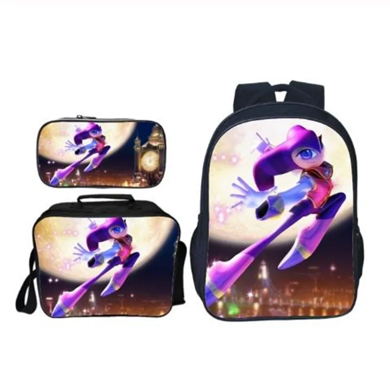 

New 3pcs/set Hot Sale Shadow Printing Child Cute Backpacks Kids School Bags Boys Girls Primary Schoolbag Students Suit Backpack