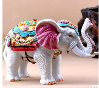 

Micro Taiwan Jiaozhi Pottery Jewelry Elephant Ornaments Marriage Gifts Living Room Decorations decorative prop crafts