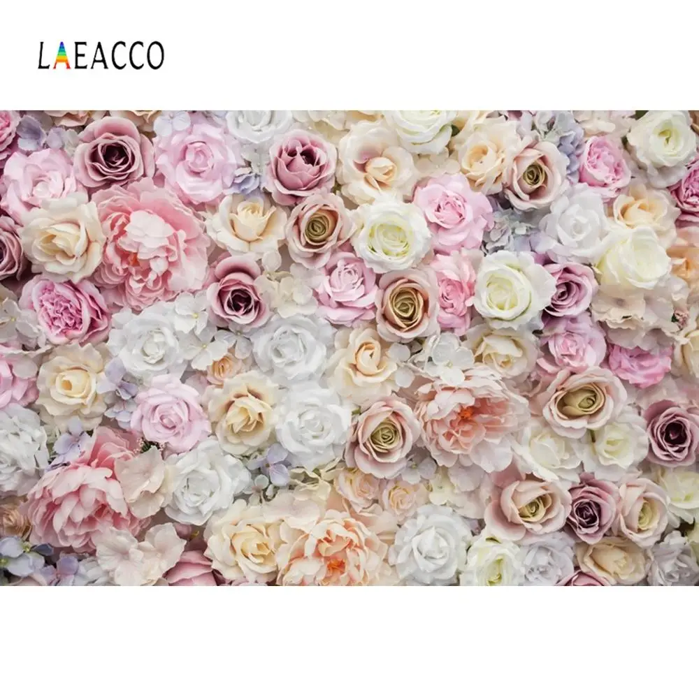 

Laeacco Flower Wall Cloth Wedding Photocall Party Baby Photography Backgrounds Customize Photographic Backdrops For Photo Studio
