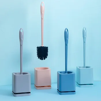 

Toilet Wall-Mounted Soft Wool Belt Base Long Handle Cleaning Brush Toilet Cleaner Brus