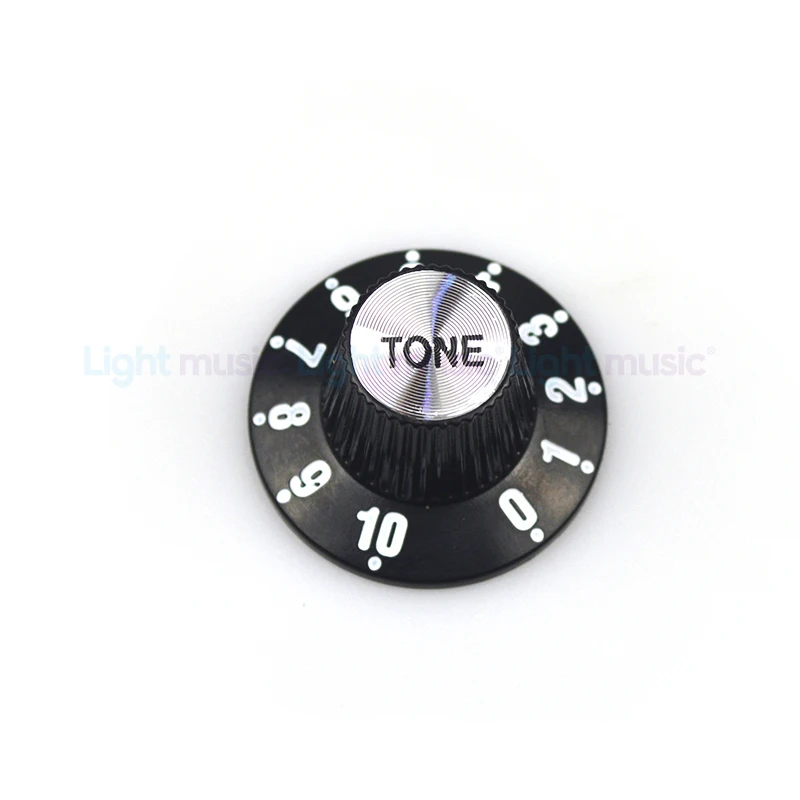 2/4 Stück Aluminium Gitarre Ton und Lautstärke Geschwindigkeitsregler Knöpfe Silber Silber Zylinder Glocke für GB LP SG E-Gitarre – Detail 2