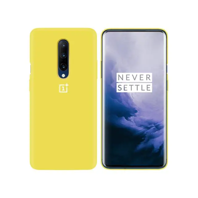Чехол для Oneplus 7 Pro,, официальный, силиконовый, мягкий, ультра тонкий, ударопрочный, полный, защитный чехол для Oneplus One Plus 6 6T 7T Pro, чехол - Цвет: Цвет: желтый