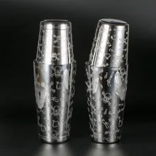 Шейкер для коктейлей Boston II из нержавеющей стали, креативный шейкер с узором черепа, аксессуары для вина, boquilla con dispensador