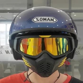

Bullet Mask Goggles for Open Face Helmet Motocross MX Glasses Motorcycle Dual Use Goggles CS Mask Glasses Gafas Cyclegear CG18