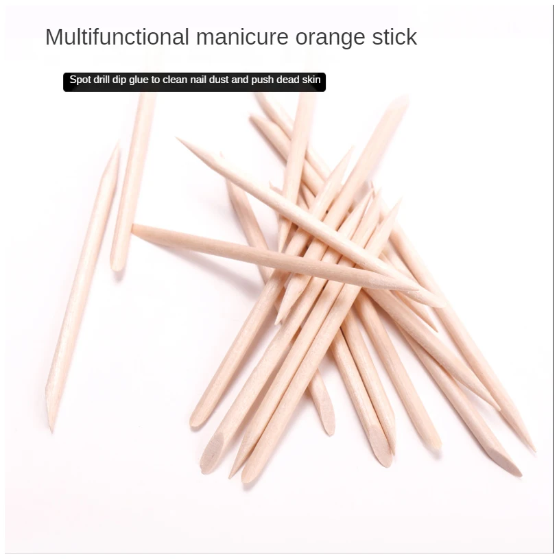 Orange Wood Sticks for Cuticle Pusher Cuticle Remove Tool Manicure Pedicure Care 3 Different Sizes 10/50/100Pieces/Set for Nails nail manicure sticks