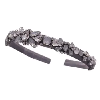 

Wedding Vintage Jewelry Bandana Bride Egg White Rhinestone Headband Beaded Crown