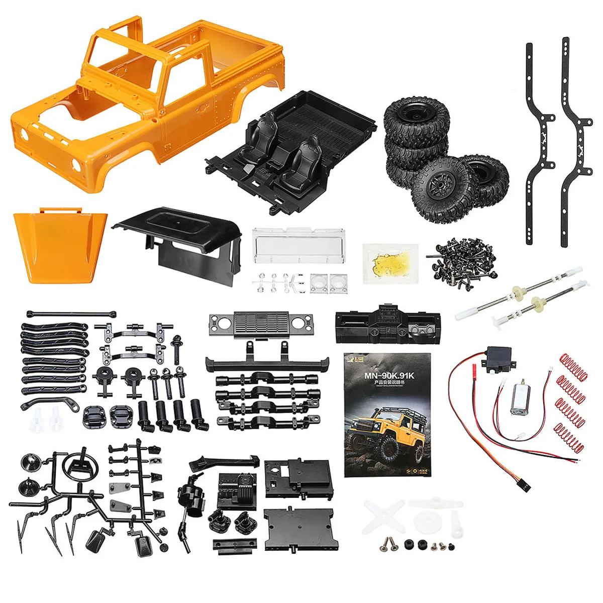 Радиоуправляемый автомобиль DIY Kit WPL D90 1/12 2,4G 4WD Defend Pickup внедорожный военный грузовик детская дистанционная игрушка RC Rock гусеничный разобранный комплект