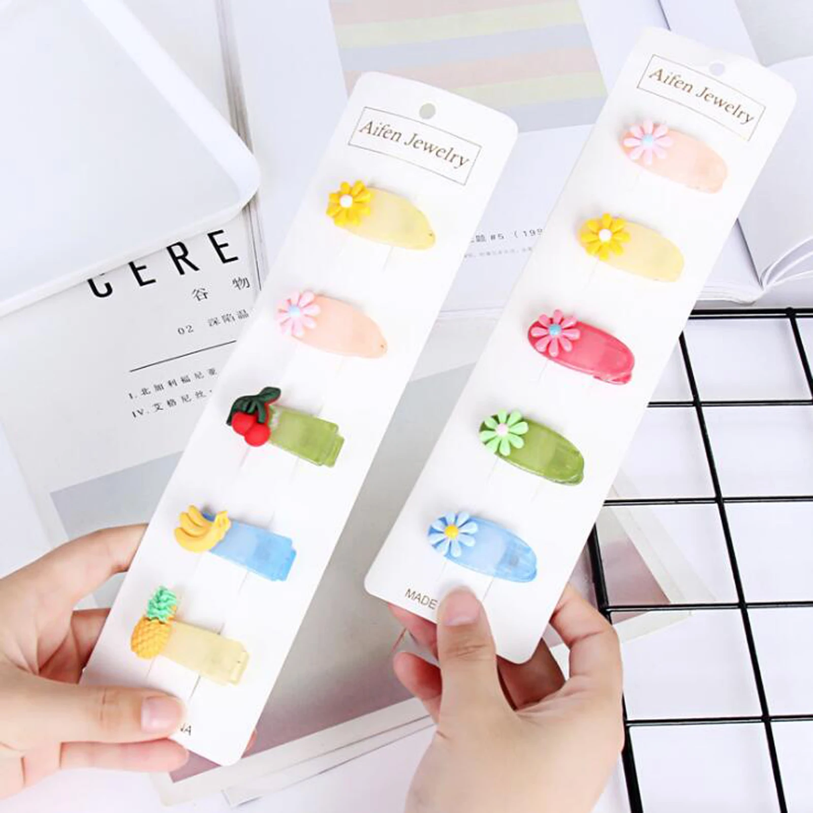 

5pcs/lot Girls Hairpins Candy Fruit Hair Clips Kids BB Clip Fashion Fresh Headwear Kids Hair Accessories Wholesale