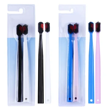 

2 Pcs Couple Heart Shape Toothbrushes Ultra Soft Oral Care Cleaning Toothbrush Family Toothbrush Set