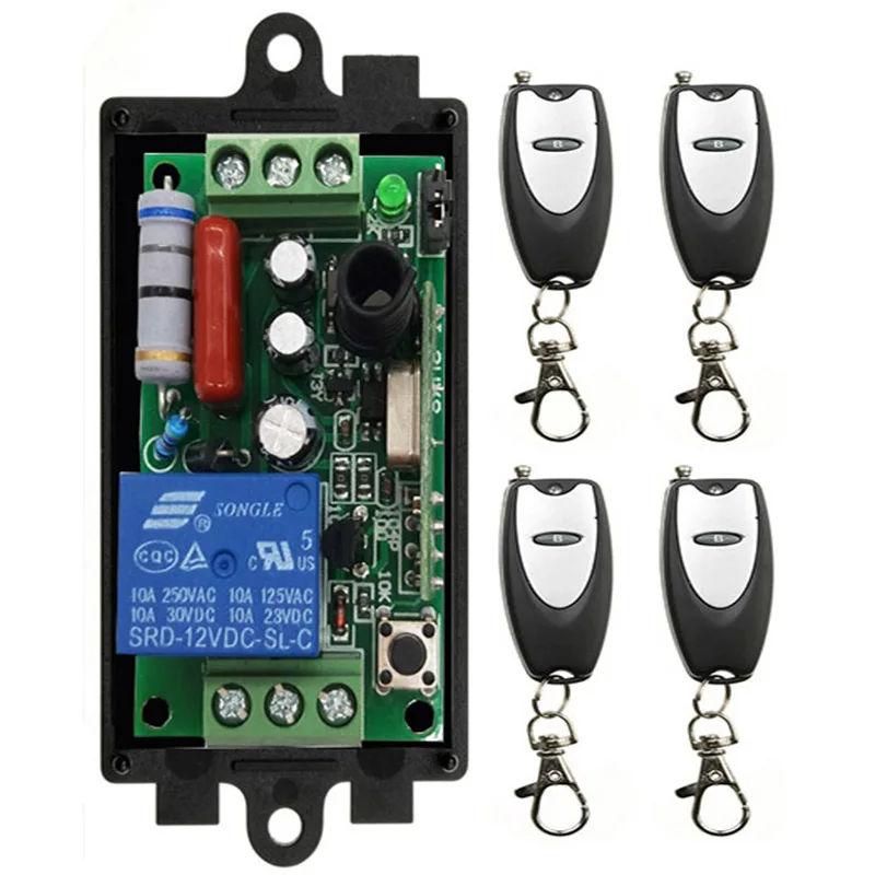 AC 220V 1CH 10A 1Channel RF Wireless Remote Control Switch/Radio Controlled Switch System Receiver and Transmitter window | Электроника