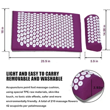 Massager Cushion Massage Yoga Mat Acupressure Relieve Stress Back Body Pain Spike Mat Acupuncture