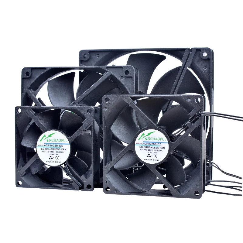 Ventilador de Refrigeração sem Escova ec para Gabinete Conversor de Freqüência ca 110v 120v 220v 240v 60 mm 70 mm 80 mm 92 mm 120 mm 140 mm - Imagem 4