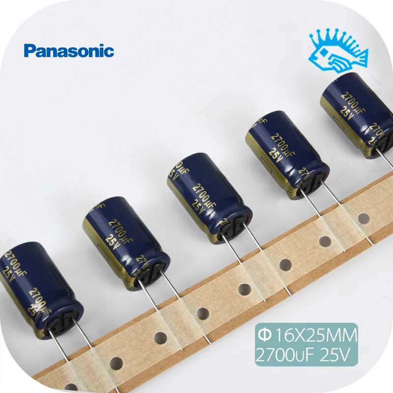 

2pcs/20pcs Japan Panas 25V2700uF 25V FC Series Gold High Frequency Low Resistance Audio Electrolytic Capacitor 16x25mm