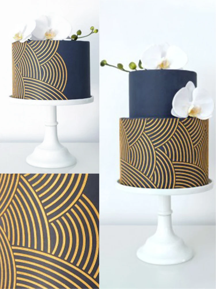 

European Style Printed Mould Cake Printed Scraper RetroLines Relief Decorative Pattern Surrounding Border Decoration Mode