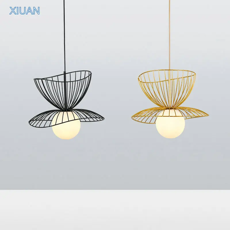 Creative Design Luxury Pendant Ceiling Lamp Home Decor Gold Black Metal Sconces LED Suspension Hanging lamp with Adjustable Wire 1