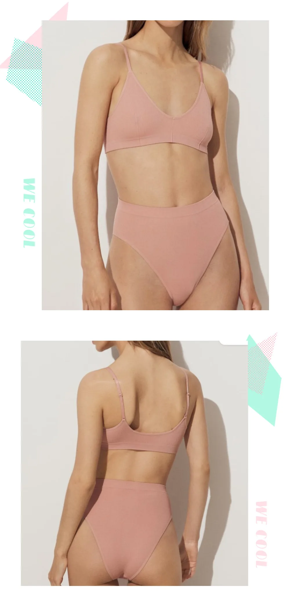 Seamless Tube Top Women's Ribbed V-Neck Wireless Bralette U-Back Daily Wear Bra Sexy Lingerie Adjust Straps Sports Underwear M-L