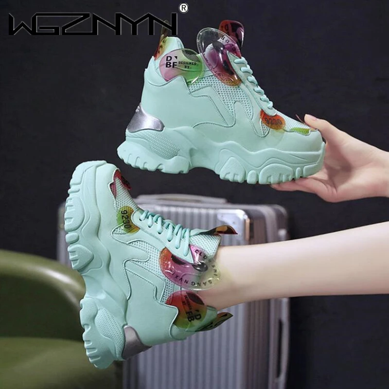 Female Shoes Sneakers Tenis High-Platform Casual Women Spring Breathable Mujer Feminino
