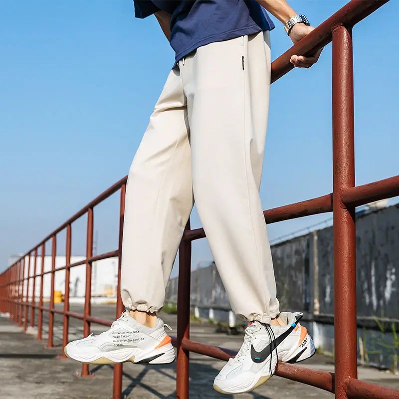

2020 Summer New Youth Popular Men's Korean Style Loose Large Size Solid Color Straight Pants Fashion Casual Wild Pants