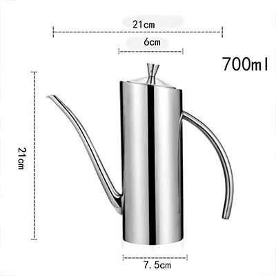 A 700ml Нержавеющая бутылка для масла с длинным горлышком, бутылка для кофе, чайник, горшок уксуса, соус, контейнер, емкость для оливкового масла, кухонные принадлежности C1275 g - Цвет: A 700ml