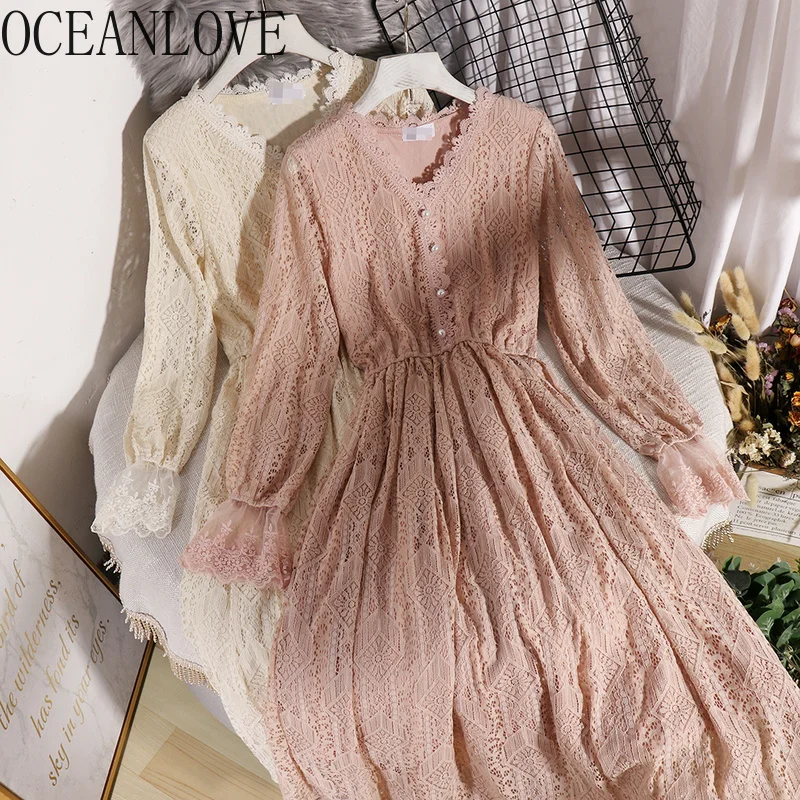 Новые весенние кружевные женские платья с v-образным вырезом вечерние длинные 2020