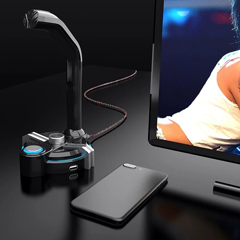 Проводной микрофон USB студийный игровой ПК микрофон для компьютера Настольный профессиональный микрофон