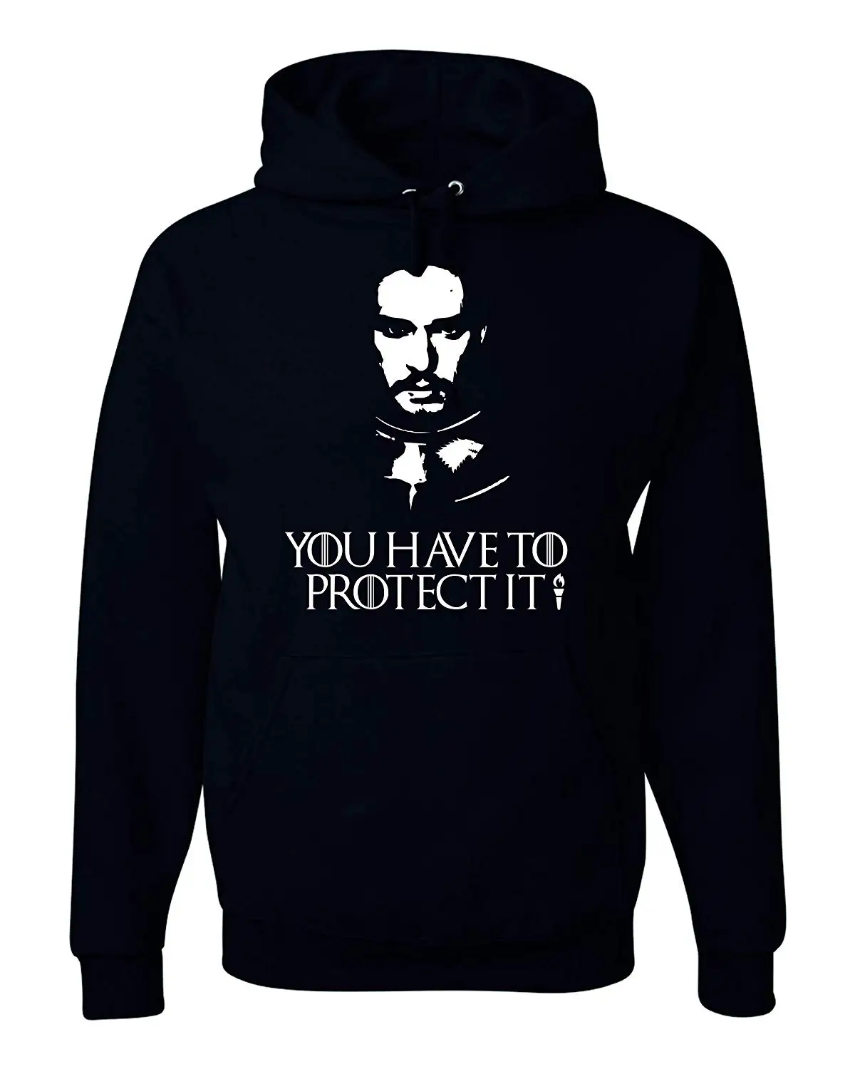 Freedomtees Джон Сноу вы должны защитить его унисекс толстовка с капюшоном-черный