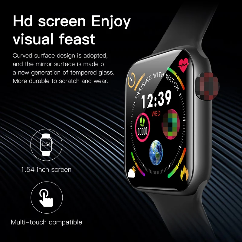 iwo 10 lite smart watch c300 full touch screen Heart Rate Monitor Fitness Watch color screen Fitness Tracker for Men Women Kids