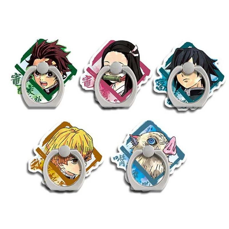 Аниме Demon Slayer Kimetsu No Yaiba милые девушки телефон крепление палец кольцо держатель