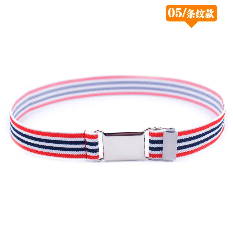 Waist Belt Детские эластичные штаны в полоску с регулируемым поясом и цветочным принтом для мальчиков и девочек - Цвет: Waist Belt
