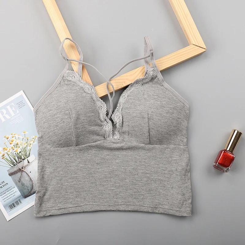 Женский бюстгальтер с вырезами Стильный без рукавов Слинг для ночного клуба однотонный укороченный топ бюстгальтер сексуальный горячий пять цветов QHAG