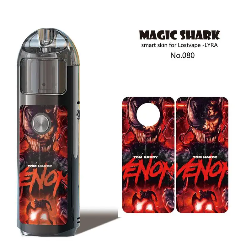 Волшебная Акула Звездные войны Железный Человек Тигр Venum Flash man Vape стикер чехол Чехол для Lostvape LYRA пленка кожа для Lostvape LYRA - Цвет: 080