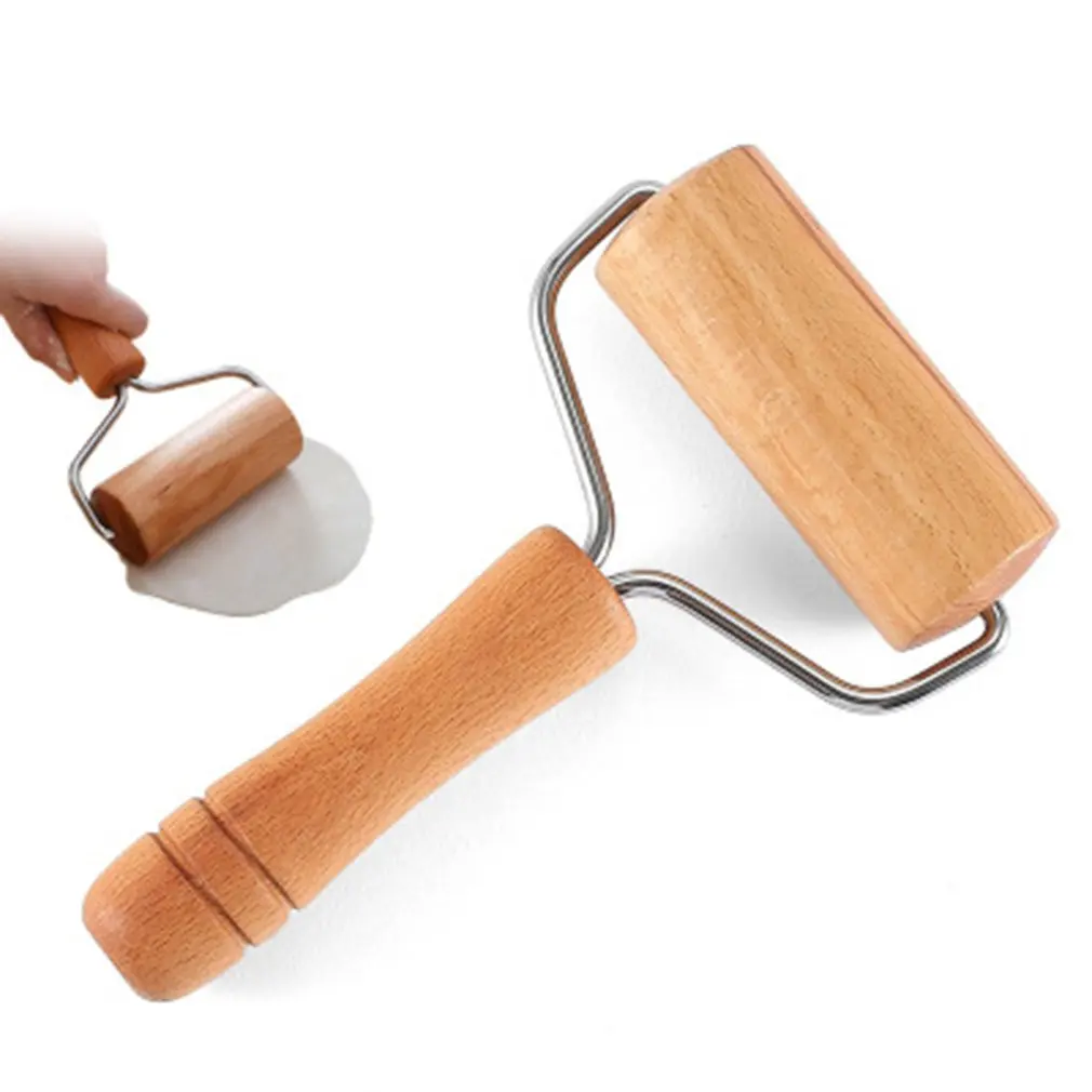 Односторонняя деревянная Скалка, инструменты для выпечки, твердые деревянные рольставни, пельменты для муки, прессованная для лица, палочки