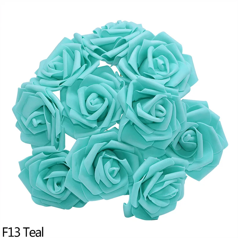 8 см искусственные розы PE пена цветок домашний стол декор романтический свадебный для невест бонкет DIY ВЕНОК украшения сада - Цвет: F13