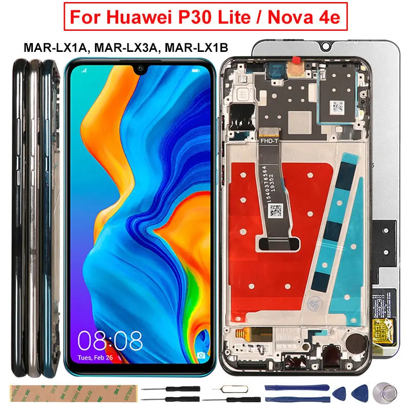 Сменный сенсорный ЖК-экран для Huawei P30 Lite MAR-LX1A LX1M LX2 L21A L01A с рамкой | Мобильные