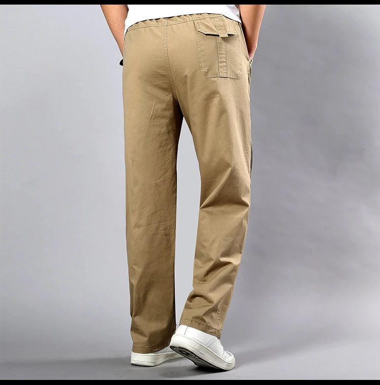 casual dress pants Men cargo pants large size big 5XL 7XL 8XL 9XL 10XL Stretch trousers Summer military safari style Straight pants pocket khaki 50 khaki trousers