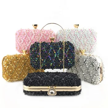 

Sequin Beaded Evening Bags Women Formal Purse Party Wedding Prom Cocktail Party Handbags New