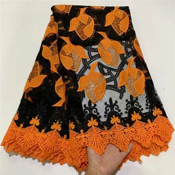 

2019 Nigerian French Tulle Lace Fabric African Tulle Laces Fabric With stones High Quality African Lace Wedding Fabric df82-445