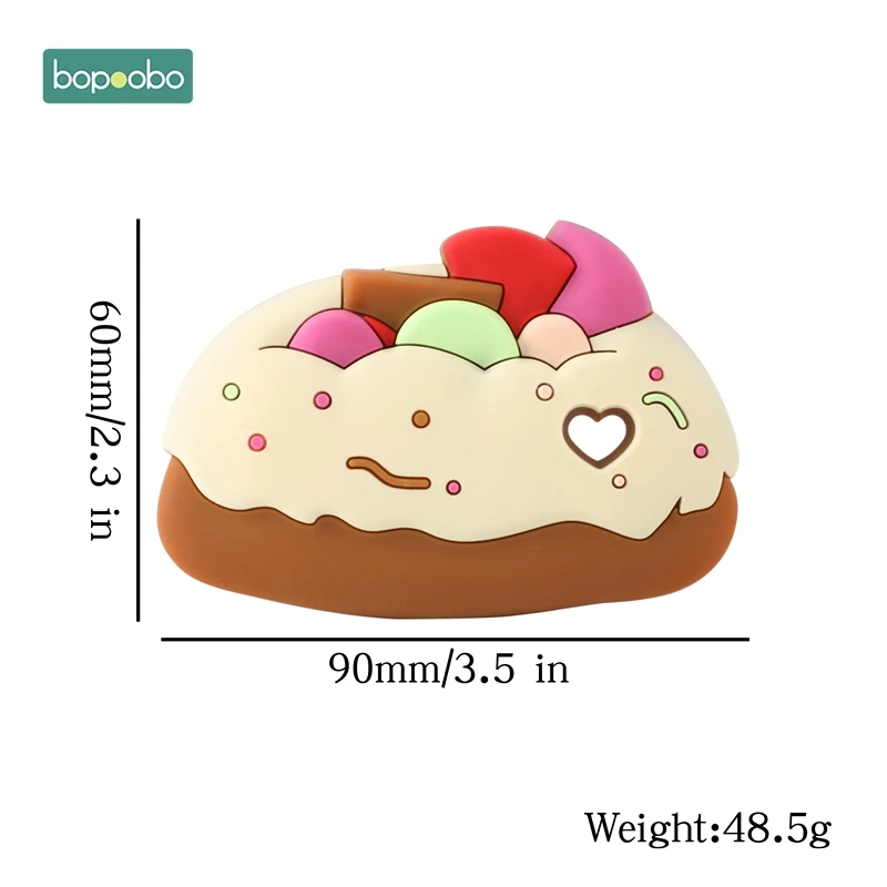 Bopobo 1 шт. Детские Прорезыватели силиконовые гамбургер жевательные BPA бесплатно грызунок крошечный стержень пищевой силиконовый Прорезыватель детские товары