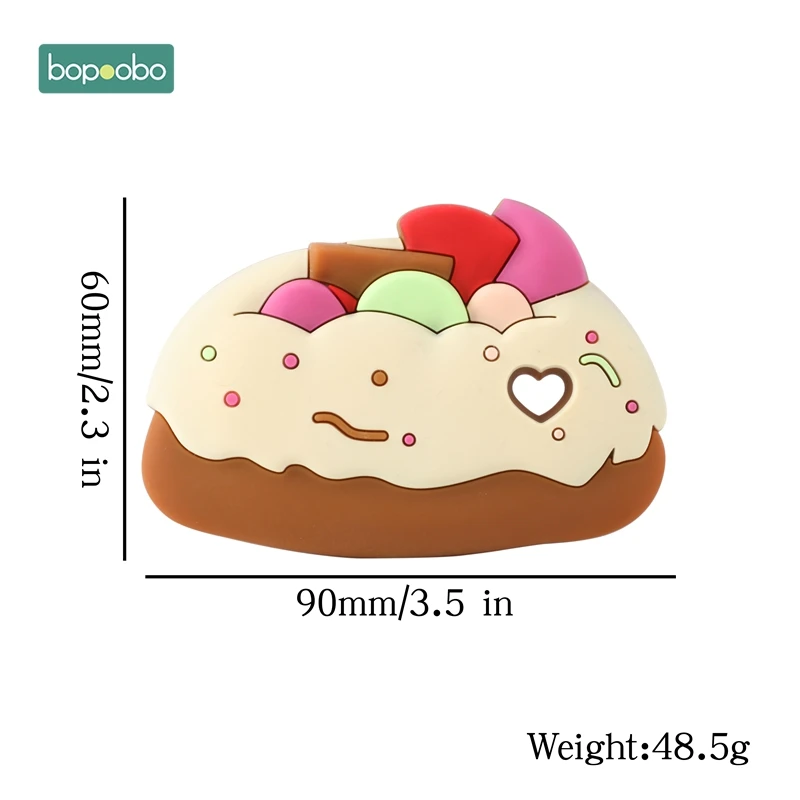 

Bopoobo 1PC Baby Teethers Silicone Hamburger Chewable BPA Free Rodent Teething Tiny Rod Food Grade Silicone Teether Baby Product
